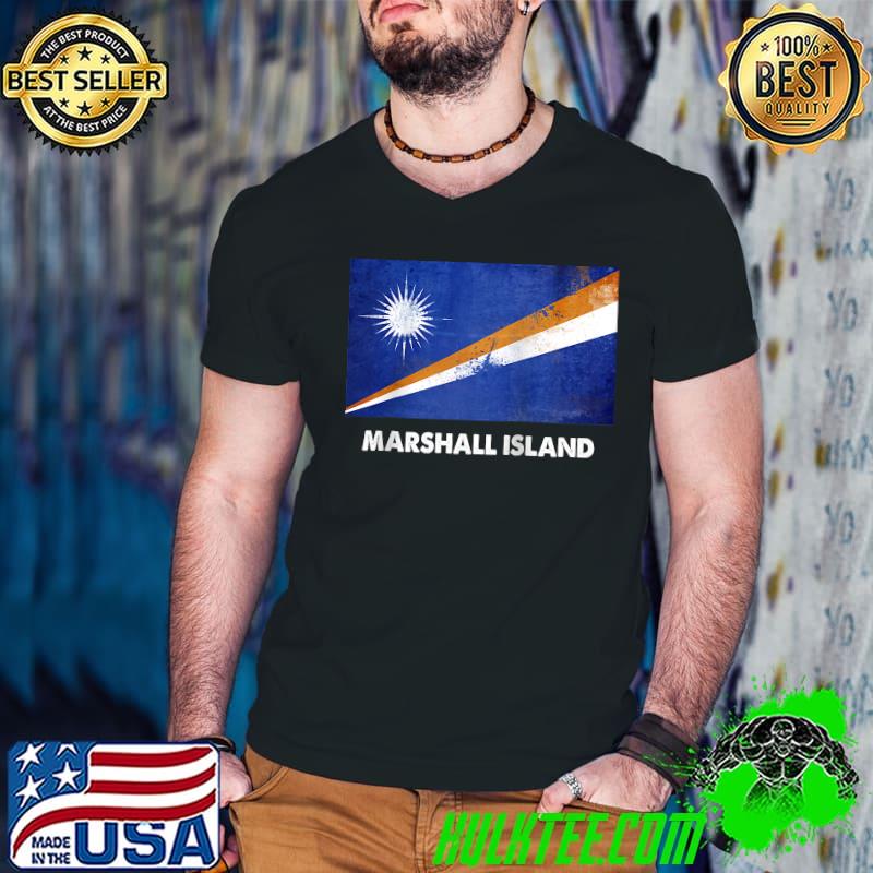 Marshallese Marshall Island Flag Raglan Baseball T-shirt