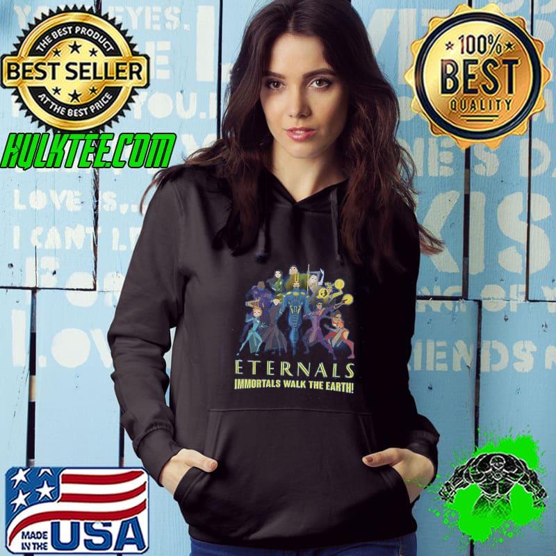 Marvel Eternals Group Immortals Walk The Earth Shirt Marvel Eternals Group Immortals Walk The Earth Shirt