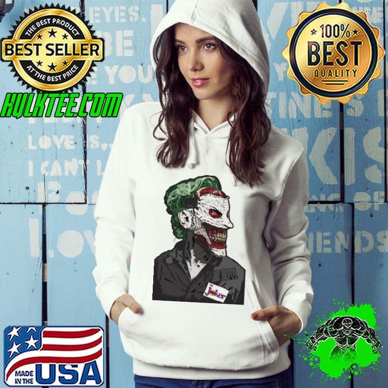 Masked joker scary horror character halloween shirt