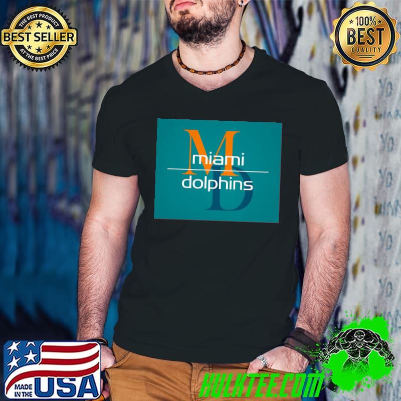 MD Miami Dolphins Letter And Team Abstract Art Shirt
