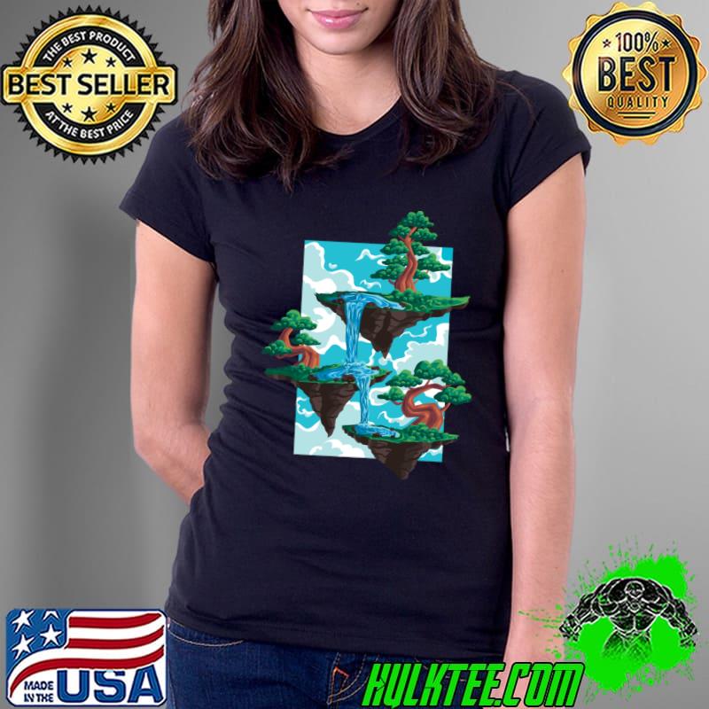 Men Women Unisex Floating Island Fantasy Art Flat Earth T-s Ladies Tee Men Women Unisex Floating Island Fantasy Art Flat Earth T-s Ladies Tee