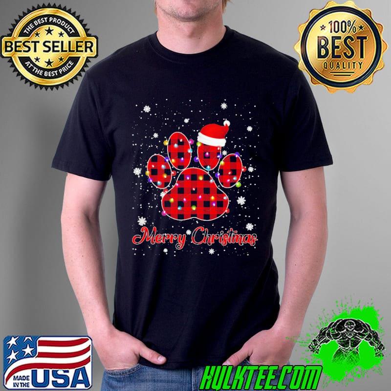 Merry Christmas Paw Red Plaid Hat Santa s Unisex Merry Christmas Paw Red Plaid Hat Santa s Unisex