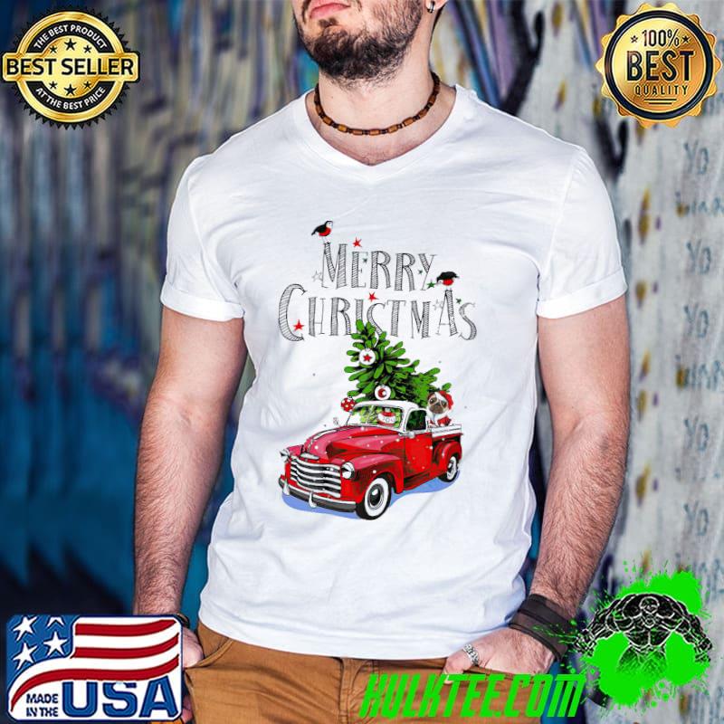 Merry Christmas Pug Tree Shirt