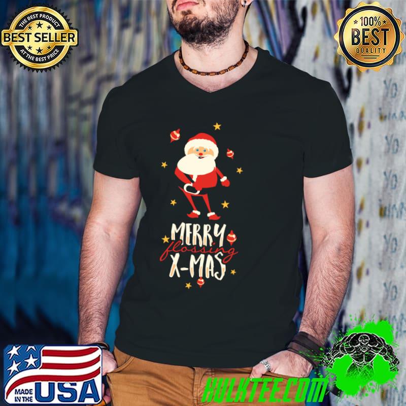 Merry Flossing Xmas Santa Shirt