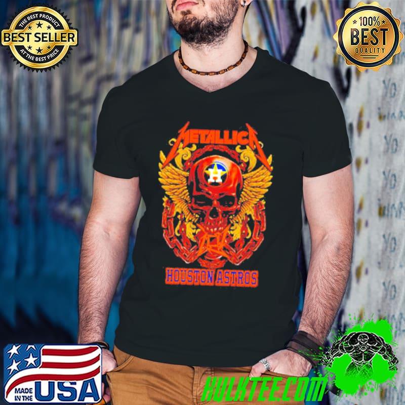 Metallica Houston Astros Skull s Guys V Neck Metallica Houston Astros Skull s Guys V Neck
