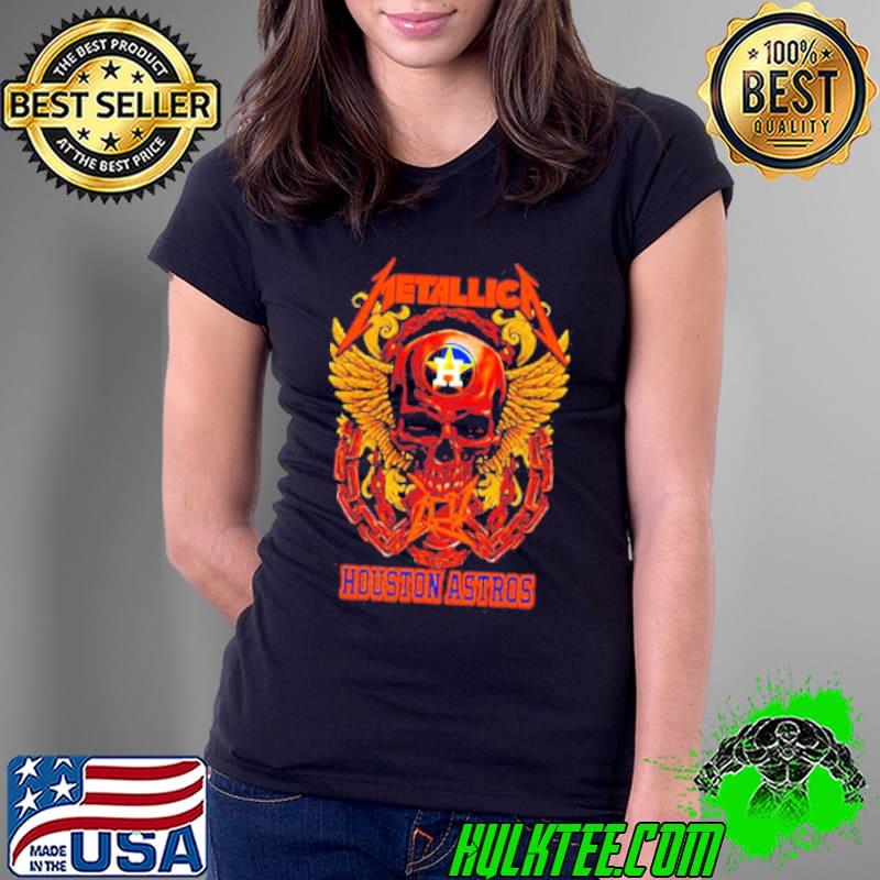Metallica Houston Astros Skull s Ladies Tee Metallica Houston Astros Skull s Ladies Tee
