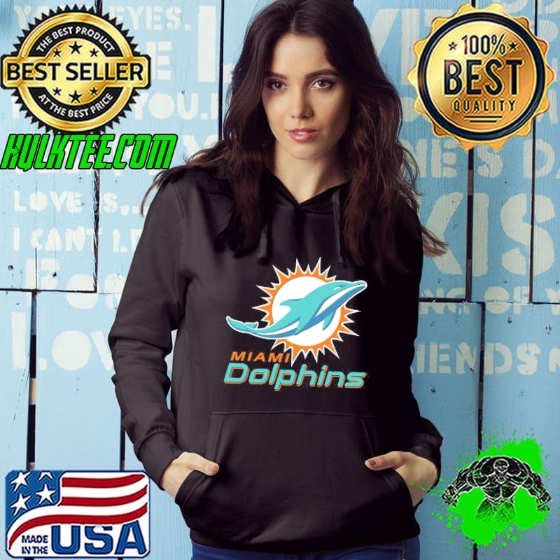 Miami dolphins on an abraded steel shirt