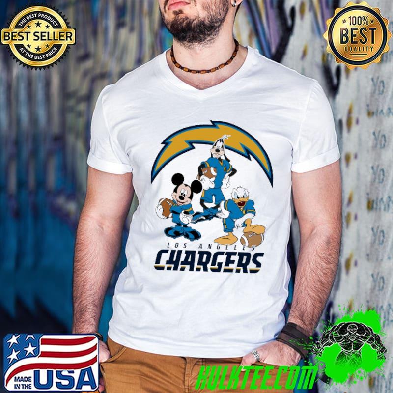 Mickey Donald Goofy The Three Los Angeles Chargers Football Shirt