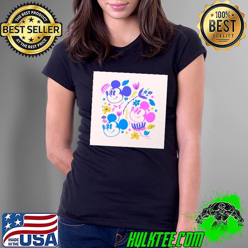 Mickey Floral Pop By Jenny Chang Rodriguez Disney Shirt Ladies Tee Mickey Floral Pop By Jenny Chang Rodriguez Disney Shirt Ladies Tee