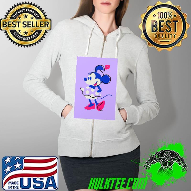Minnie Mouse by Sabrena Khadija Disney Shirt Full Zip Hooded Minnie Mouse by Sabrena Khadija Disney Shirt Full Zip Hooded