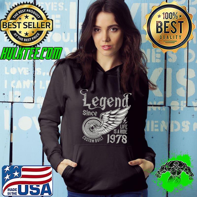 Motorcycle Rider Birthday Legend Born In 1978 Built The 70s T-Shirt