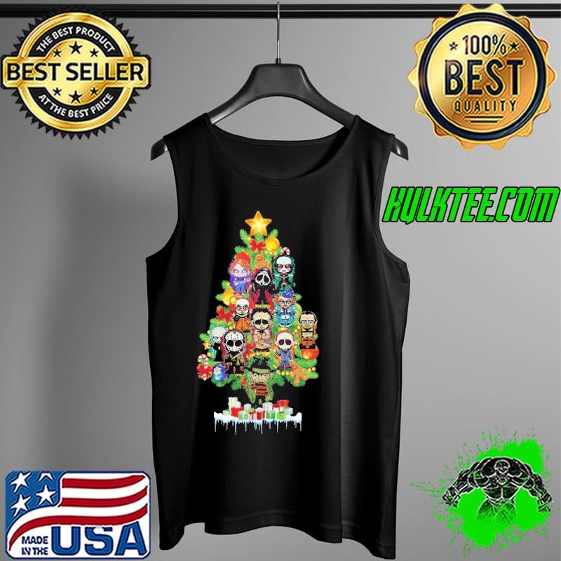 Movie Horror Tree Christmas Pennywise Freddy Krueger Jason Hannibal Lecter Samara Michael Chucky Pinhead s Tank Top Movie Horror Tree Christmas Pennywise Freddy Krueger Jason Hannibal Lecter Samara Michael Chucky Pinhead s Tank Top