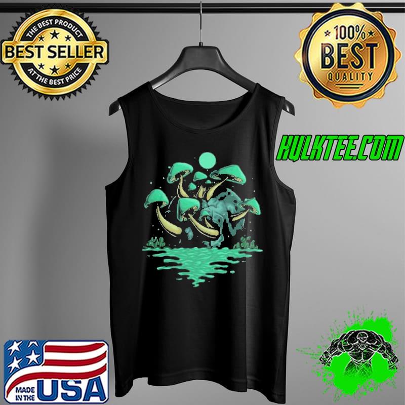 Mushroom Skull Green Shirt Tank Top Mushroom Skull Green Shirt Tank Top