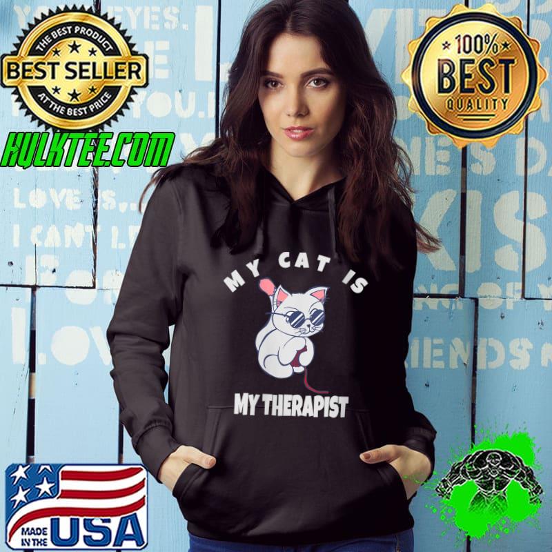 My Cat Is My Therapist Funny Cats Lover T-Shirt