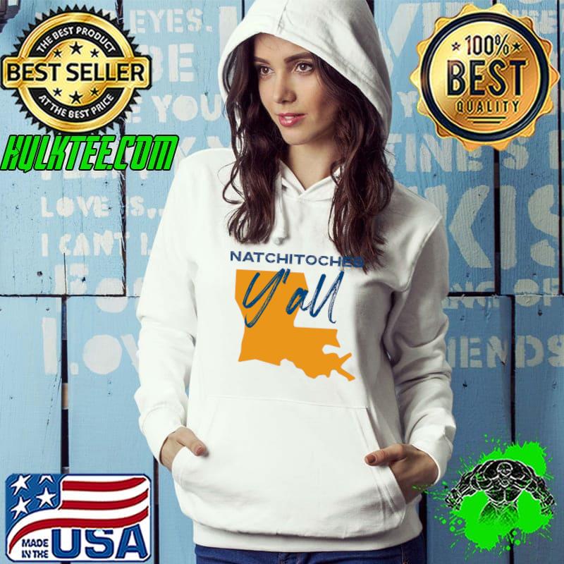 Natchitoches Louisiana Y'all LA Pride State Map Cute T-Shirt