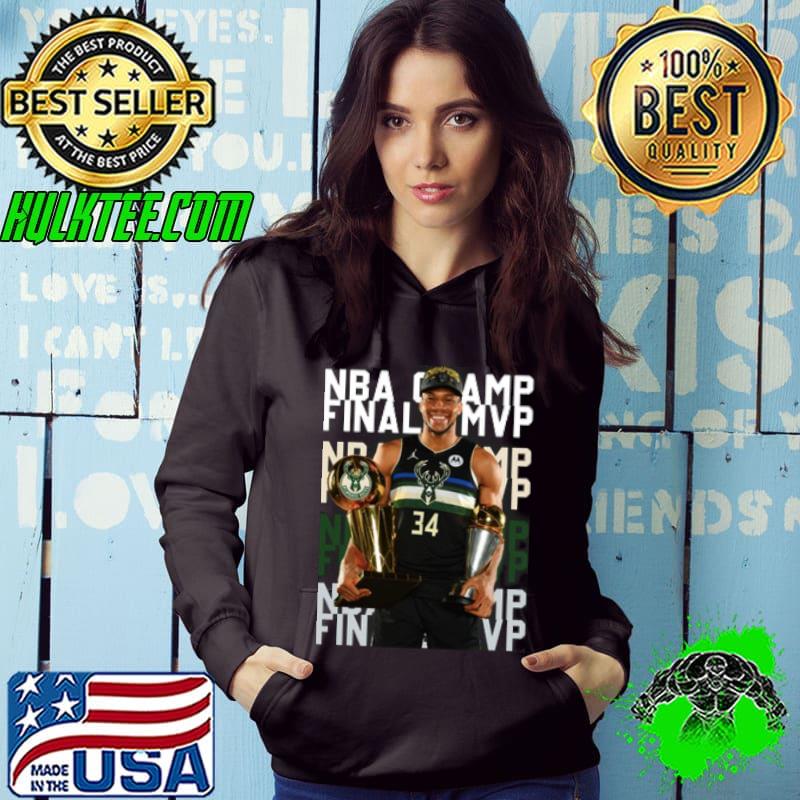 NBA champ final mvp nba Milwaukee Bucks football shirt