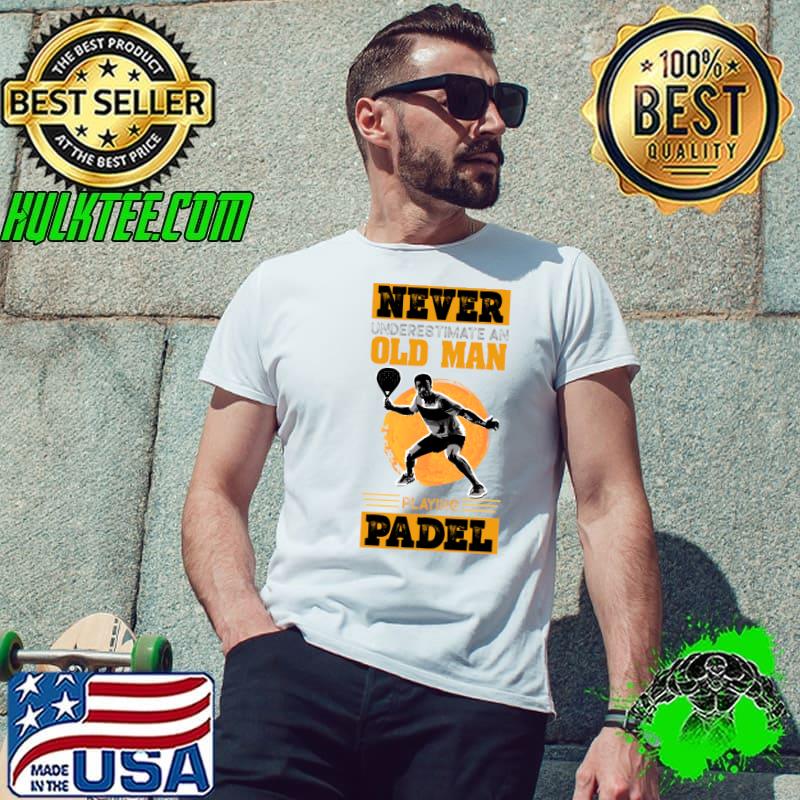 Never underestimate an Old Guy Playing Padel blood moon T-Shirt