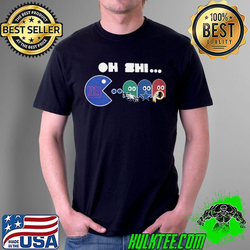 New York Giants Pacman Eats Eagles Cowboys Redskins Shirt Unisex New York Giants Pacman Eats Eagles Cowboys Redskins Shirt Unisex