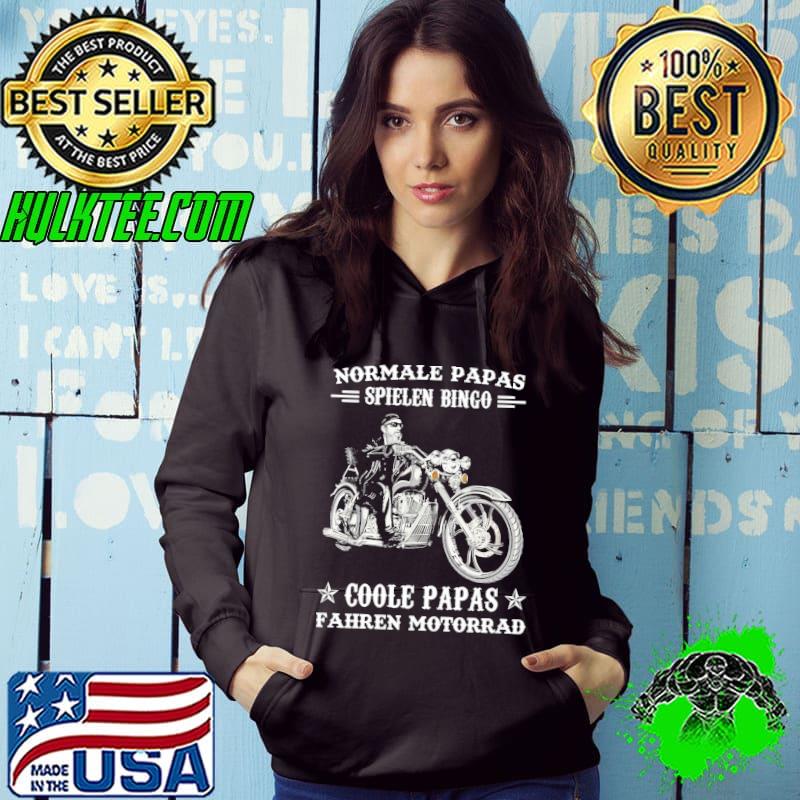 Normale Papas Spielen Bingo Coole Papas Fahren Motorrad Shirt