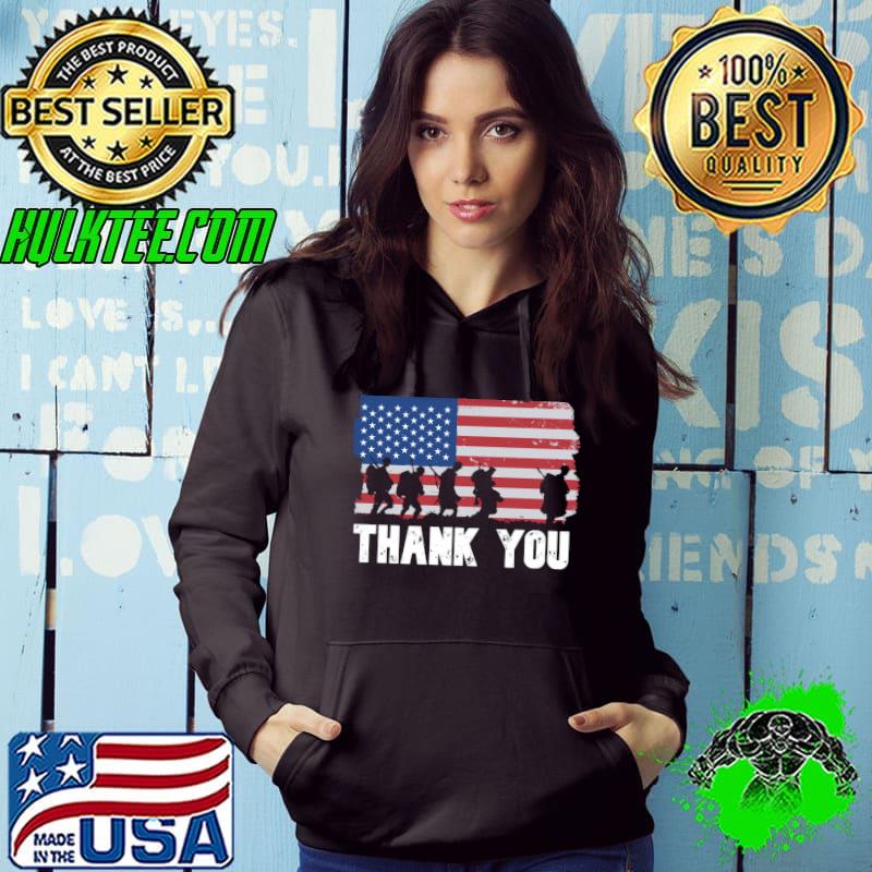 Patriotic American Flag Thank You Veterans Day T-Shirt Hoodie Patriotic American Flag Thank You Veterans Day T-Shirt Hoodie