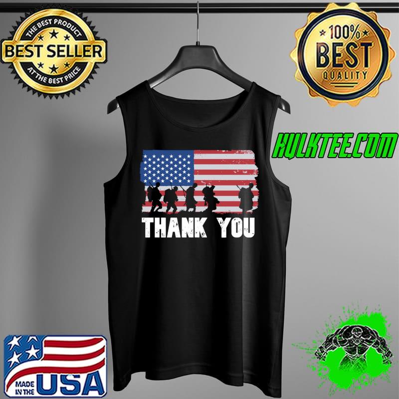 Patriotic American Flag Thank You Veterans Day T-Shirt Tank Top Patriotic American Flag Thank You Veterans Day T-Shirt Tank Top