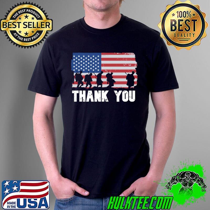 Patriotic American Flag Thank You Veterans Day T-Shirt Unisex Patriotic American Flag Thank You Veterans Day T-Shirt Unisex