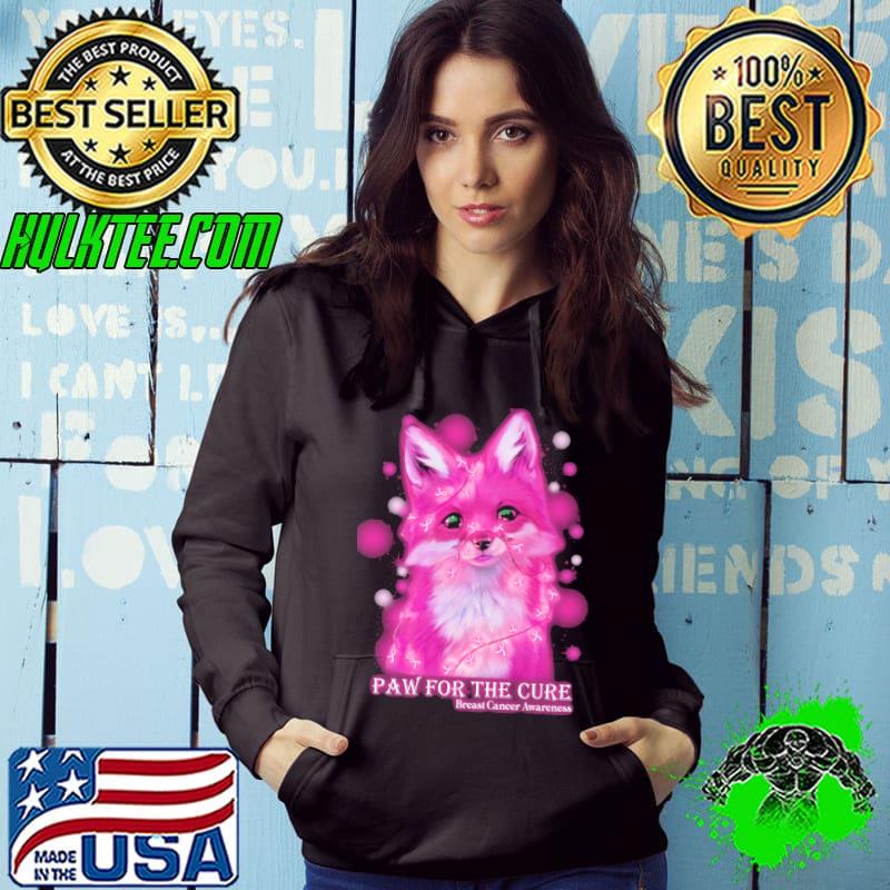 Paw For The Cure Breat Cancer Awareness Fox Shirt Paw For The Cure Breat Cancer Awareness Fox Shirt