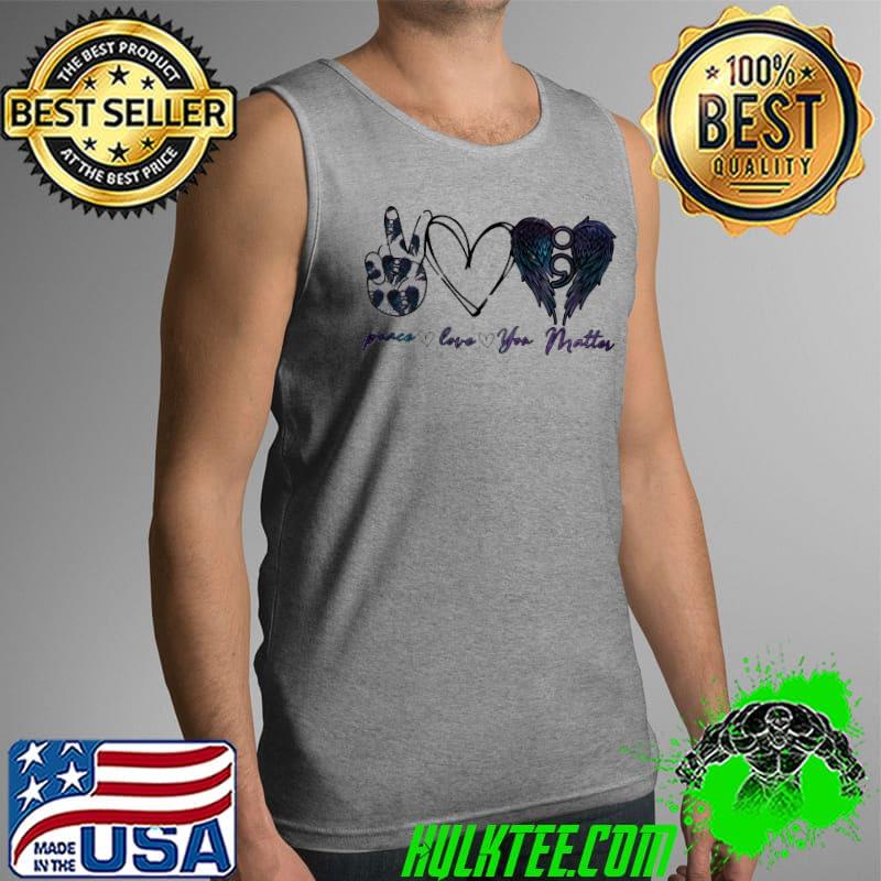 Peace Love You Matte Heart Angel s Tank Top Peace Love You Matte Heart Angel s Tank Top