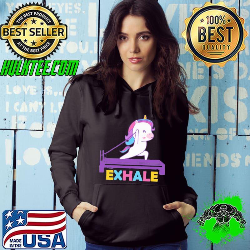 Pilates Training Workout Exhale Unicorn shirt