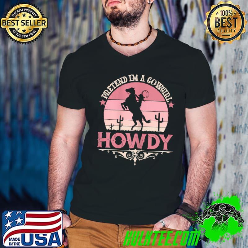 Pink Howdy Rodeo Western Retro Vintage Country Southern T-Shirt