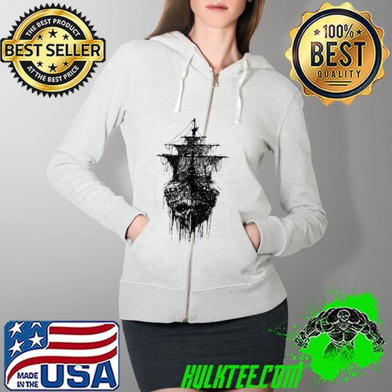Pirate Ship Skull Tattoo s Full Zip Hooded Pirate Ship Skull Tattoo s Full Zip Hooded