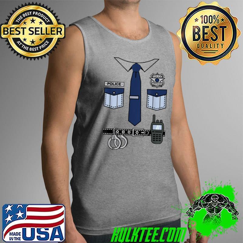 Police Officer Costume for Kids & Adults Easy Halloween T-Shirt Tank Top Police Officer Costume for Kids & Adults Easy Halloween T-Shirt Tank Top