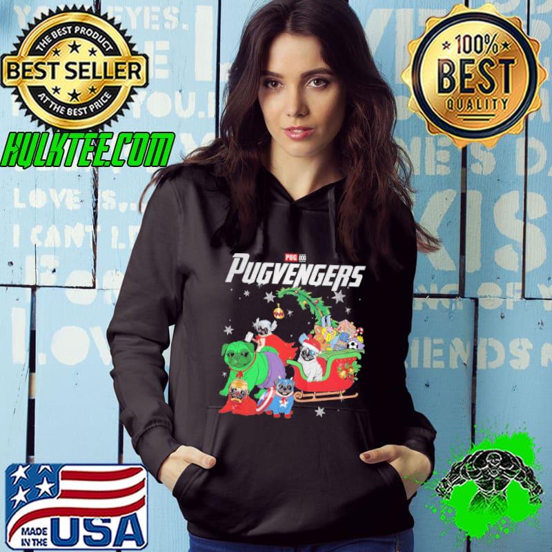 Pug Pugvengers avengers captain america hulk thor black panther iron man christmas shirt