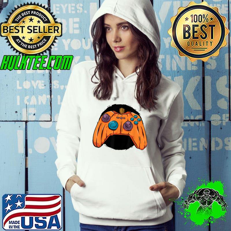 Pumpkin Video Game Joystick Shirt, Halloween Gamer Kids Boys T-Shirt Hoodie Pumpkin Video Game Joystick Shirt, Halloween Gamer Kids Boys T-Shirt Hoodie