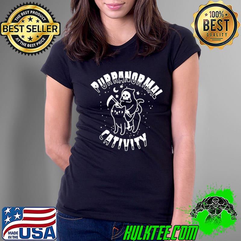 Purranormal Cativity Funny Cats Ghost Halloween Costume T-s Ladies Tee Purranormal Cativity Funny Cats Ghost Halloween Costume T-s Ladies Tee