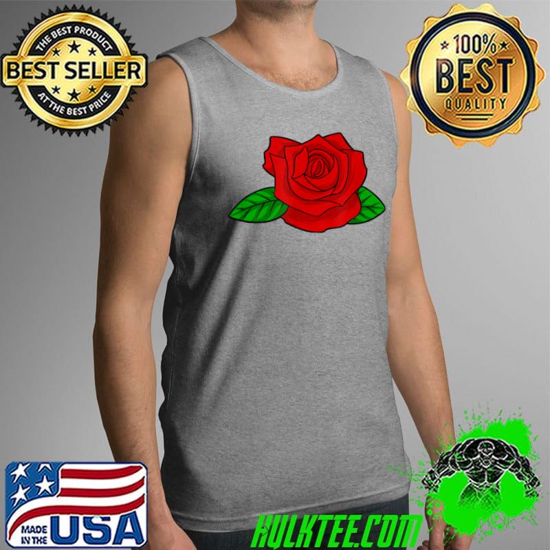 Red Rose Flower - Botanical Design - Floral Art T-Shirt Tank Top Red Rose Flower - Botanical Design - Floral Art T-Shirt Tank Top