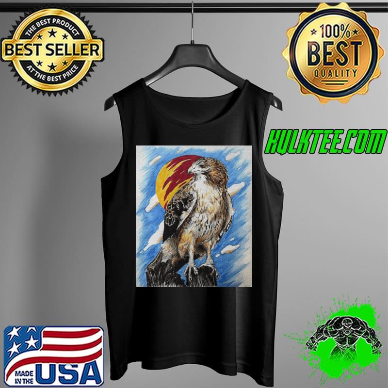 Red Tail Hawk Art Shirt Tank Top Red Tail Hawk Art Shirt Tank Top