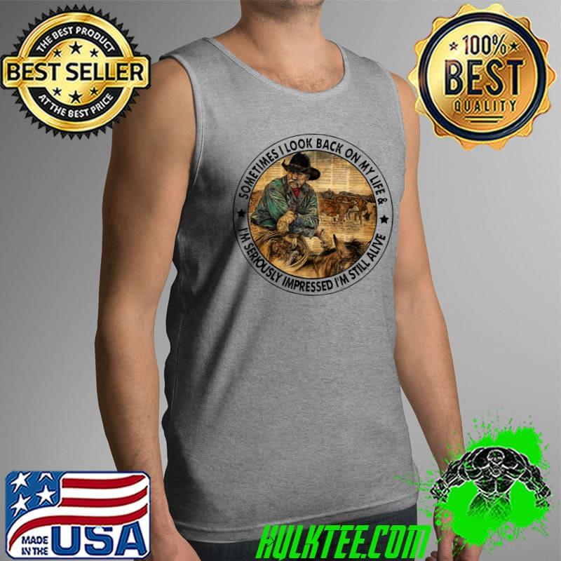 Retro Western Cowboy Sometimes I Look Back On My Life Horse T-Shirt Tank Top Retro Western Cowboy Sometimes I Look Back On My Life Horse T-Shirt Tank Top