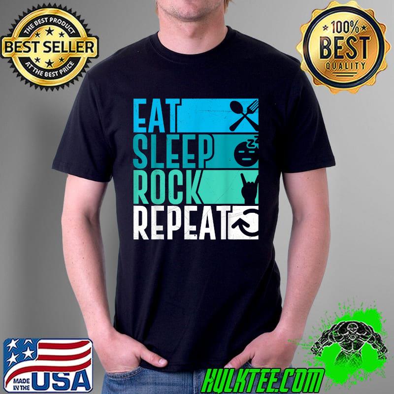 Rock musician saying Eat Sleep Rock Repeat Rocker Vintage T-Shirt Unisex Rock musician saying Eat Sleep Rock Repeat Rocker Vintage T-Shirt Unisex