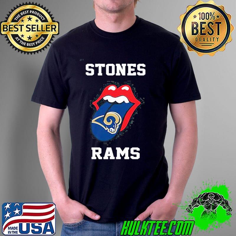 Rolling Stones Los Angeles Rams Logo Shirt Unisex Rolling Stones Los Angeles Rams Logo Shirt Unisex