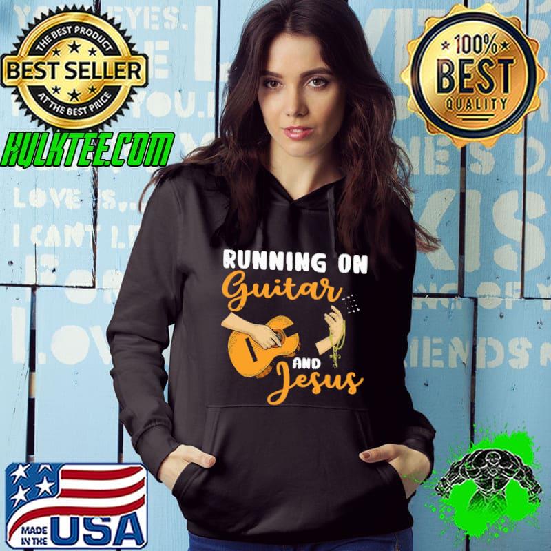 Running On Guitar And Jesus shirt