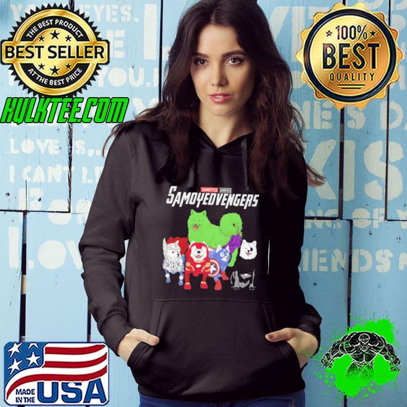 Samoyed avengers captain america hulk thor black panther iron man shirt