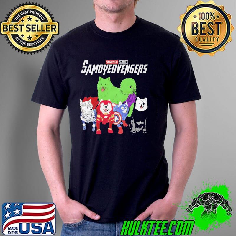 Samoyed avengers captain america hulk thor black panther iron man s Unisex Samoyed avengers captain america hulk thor black panther iron man s Unisex