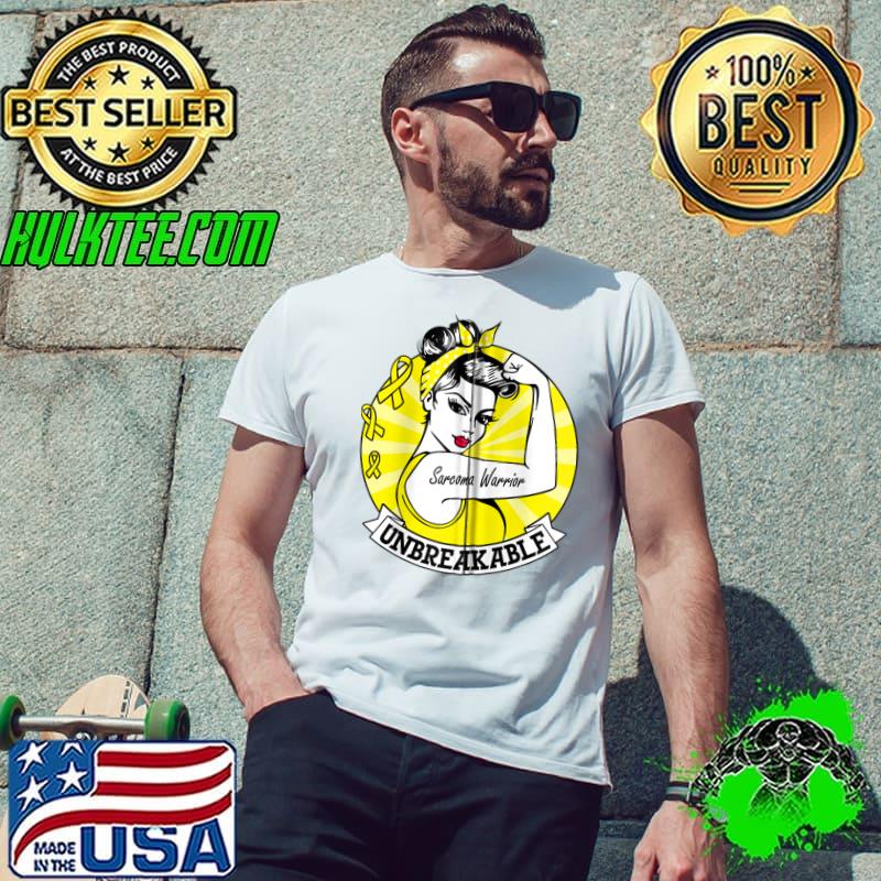 Sarcoma Cancer Warrior Unbreakable -Cancer Sarcoma Awareness T-shirt