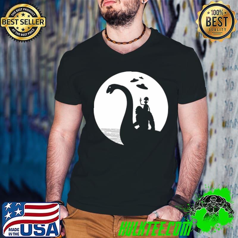 Sasquatch Bigfoot Riding Loch Ness Monster T-Shirt Sasquatch Bigfoot Riding Loch Ness Monster T-Shirt