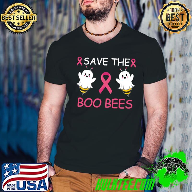 Save The Boo Bees Halloween Funny Breast Cancer Awareness T-Shirt
