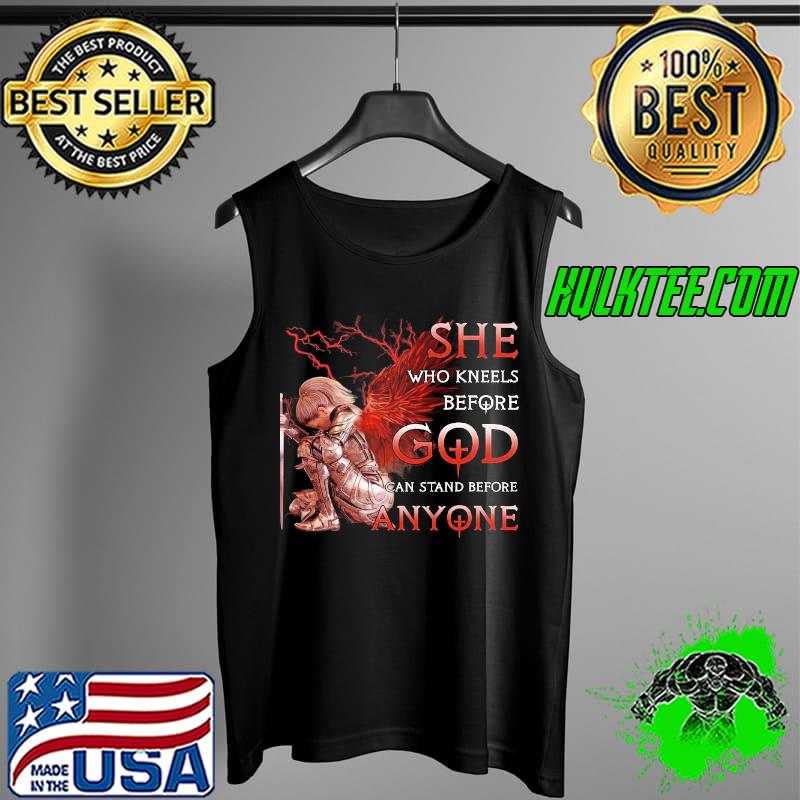 She Wh Kneels Before God Can Stand Before Anyone Veteran s Tank Top She Wh Kneels Before God Can Stand Before Anyone Veteran s Tank Top