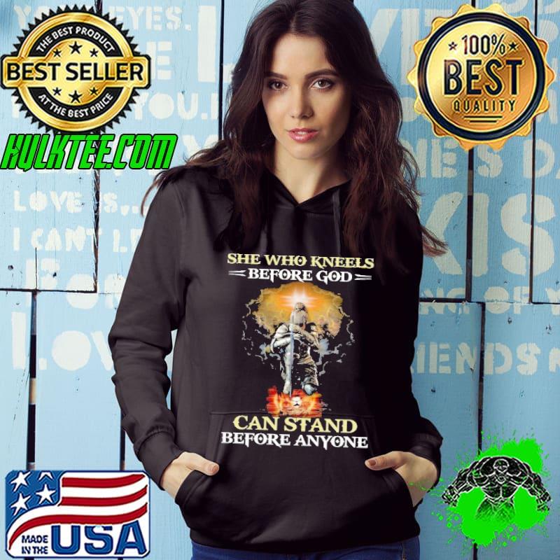 She Who Kneels Before God Can Stand Before Anyone Lion Shirt