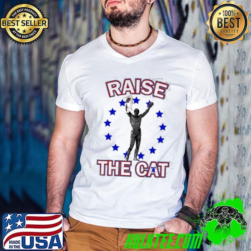 Sixers Basketball Philly Hoops Inspired Raise the Cat Shirt