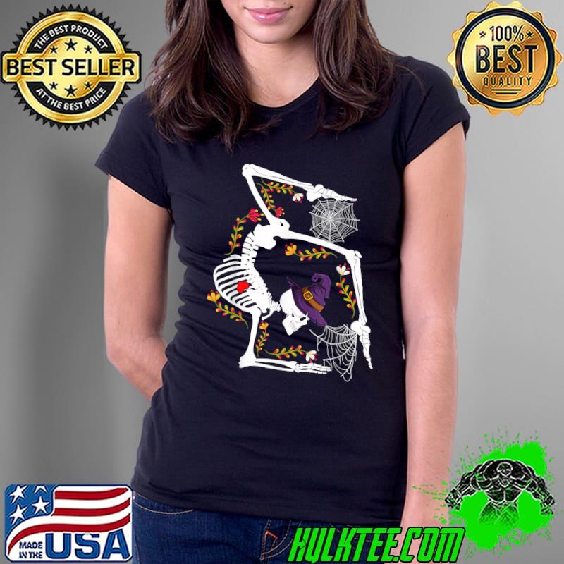 Skeleton Gymnast Lazy Halloween Costume Funny Gymnastics T-Shirt Ladies Tee Skeleton Gymnast Lazy Halloween Costume Funny Gymnastics T-Shirt Ladies Tee